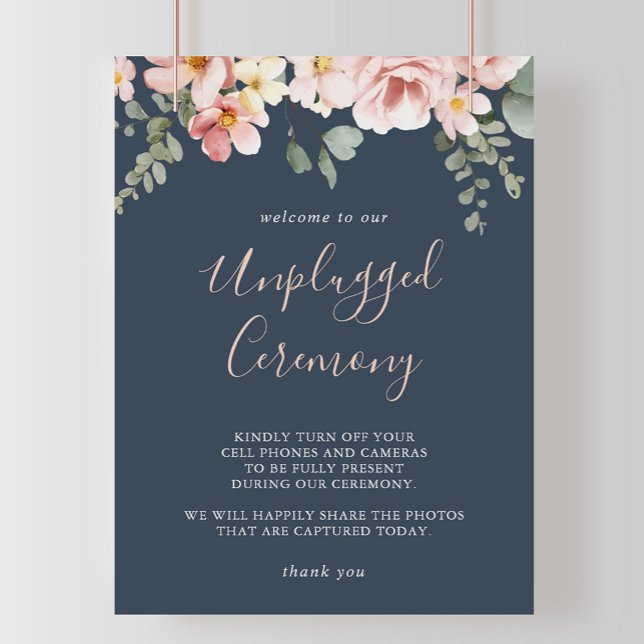 Eucalyptus Garden Rose Floral Unplugged Ceremony  Poster (Creator Uploaded)