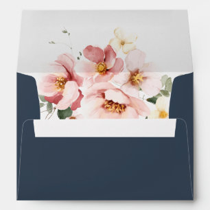 Eucalyptus Garden Rose Floral Wedding Invitation Envelope