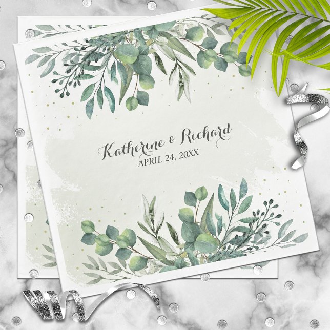 Eucalyptus Garden Wedding Napkin (Creator Uploaded)
