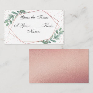 Eucalyptus Geometric Bridal Shower Game Card