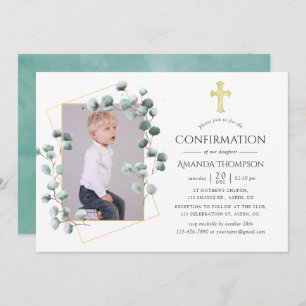 Eucalyptus Geometric Confirmation Invitation