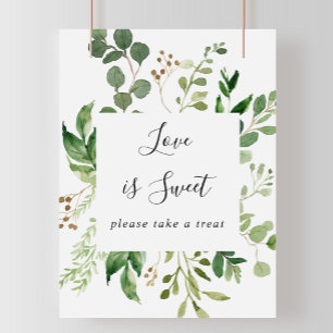 Eucalyptus Geometric Floral Love Is Sweet Sign