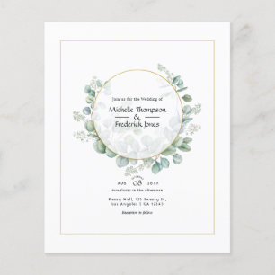 Eucalyptus Geometric Gold Wedding Flyer