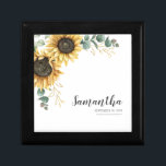Eucalyptus Geometric Sunflower Bridal Shower Gift Box<br><div class="desc">Sunflower Eucalyptus Geometric Bridal Shower gift box to treat the person in your life who has everything. 

Easily customise this gift box for other special social events like birthday parties,  baby showers,  anniversary celebration and much more by clicking the "Personalise" button.</div>