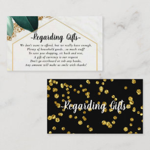 Eucalyptus Glitter Honeymoon Wishing Well Enclosure Card