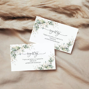 Eucalyptus Gold Bridal Shower Enclosure Card
