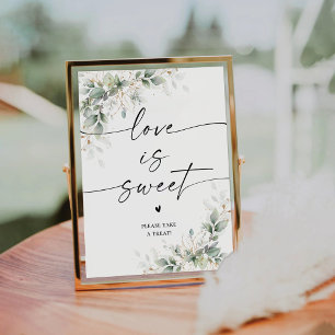 Eucalyptus Gold Bridal Shower Love Is Sweet Sign