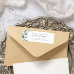 Eucalyptus & Gold Confetti Wedding Return Address Label<br><div class="desc">An elegant design, with hand-painted eucalyptus greenery, faux gold confetti, your names, and your contact details in classic typography. Perfect for events or daily mail. View the collection link on this page to see all of the matching items. Click on "Personalize this template" to change the wording. If you want...</div>