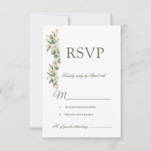 Eucalyptus Gold Frame RSVP