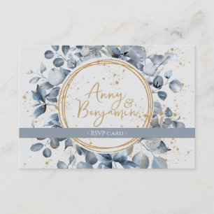 Eucalyptus Gold Glitter Code 01 - RSVP 4 Enclosure Card