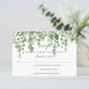 Eucalyptus Gold Glitter RSVP