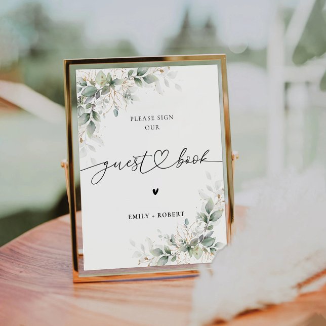 Eucalyptus Gold Guest Book Sign (Creator Uploaded)