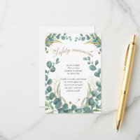 Eucalyptus Gold Leaves Wedding Safety Measures