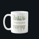 Eucalyptus Gold Personalised Bridesmaid Gifts Coffee Mug<br><div class="desc">Personalised Coffee Cup. The perfect gift for your bridal party including bridesmaids,  maid of honour,  flower girl,  etc.. Easy to customise. Get yours today!</div>