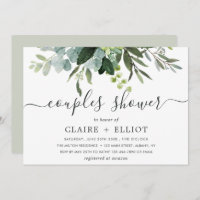 Eucalyptus Green Foliage Couples Shower