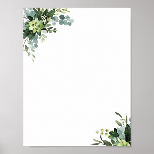 Eucalyptus Green Foliage Plain Poster (Front)