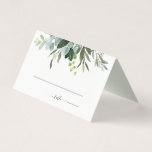 Eucalyptus Green Foliage Wedding Place Card<br><div class="desc">This wedding place card features painted watercolor eucalyptus and green leaves. For more advanced customisation of this design,  Please click the "Customise further" link.  Matching items are also available.</div>