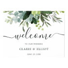 Eucalyptus Green Foliage Wedding Welcome Sign
