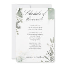 Eucalyptus green & gold watercolour Wedding