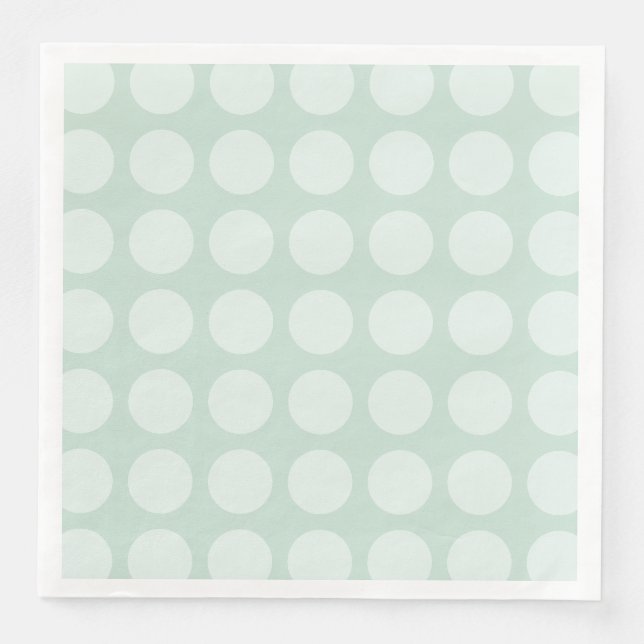Eucalyptus Green Polka Dot Pattern Napkin (Front)