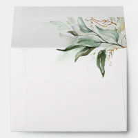 Eucalyptus Greenery and Gold Leaves Delicate