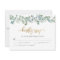 Eucalyptus Greenery and Gold Wedding RSVP Card