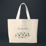 Eucalyptus Greenery anemone floral bridesmaid Large Tote Bag<br><div class="desc">Modern chic watercolor eucalyptus greenery and anemone floral design,  with personalized bridesmaid name,  elegant and stylish,  great personalized bridesmaid gifts for rustic wedding,  botanical wedding and beach wedding in spring and summer. 
See all the matching pieces in collection</div>