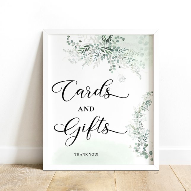 Eucalyptus Greenery Baby Shower Cards and Gifts Poster (Creator Uploaded)