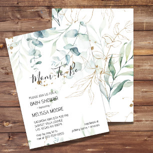 Eucalyptus Greenery Baby Shower Invitation
