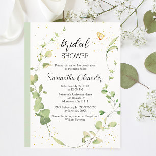 Eucalyptus Greenery Boho Bridal Shower Invitation