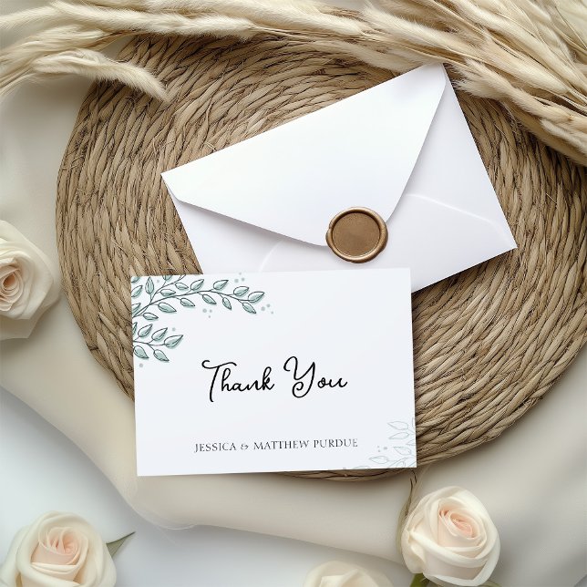 Eucalyptus Greenery Boho Thank You Card (Creator Uploaded)