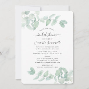 Eucalyptus Greenery Botanical Floral Bridal Shower