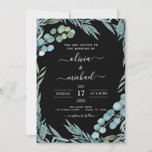 Eucalyptus Greenery Botanical Wedding Invitation