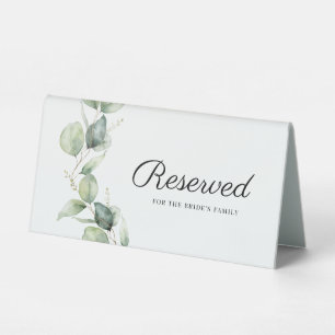 Eucalyptus Greenery Botanical Wedding Reserved
