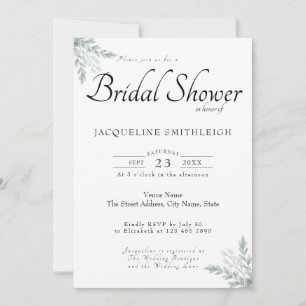 Eucalyptus Greenery Bridal Shower Invitation