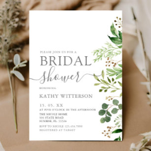 Eucalyptus Greenery Bridal Shower Invitation