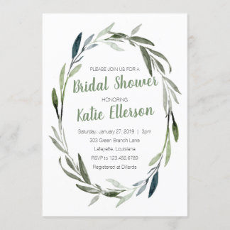 Eucalyptus Greenery Bridal Shower Invitation