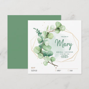 Eucalyptus Greenery Bridal Shower RSVP With Invitation