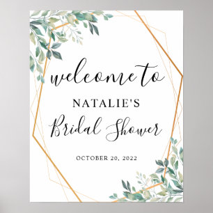 Eucalyptus Greenery Bridal Shower Welcome Sign