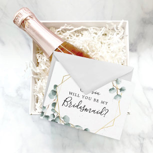 Eucalyptus Greenery Bridesmaid Proposal Card