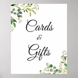 Eucalyptus Greenery Cards and Gifts Sign