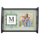 Eucalyptus Greenery Custom Family Monogram Photo