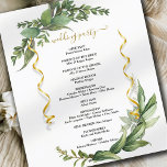 Eucalyptus Greenery Custom Photo Wedding Program<br><div class="desc">Grab yourself a unique wedding program that you can fully customise to make it special and unique to your wedding. the design comes with a frame where you can put your picture/photo with your man or with your woman, the frame that comes with beads will complement the photo of the...</div>