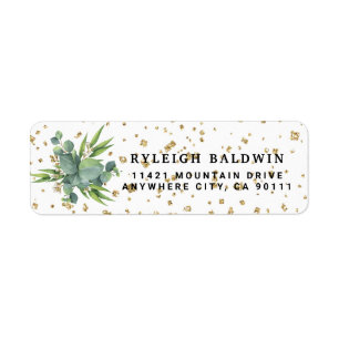 Eucalyptus Greenery Cute Return Address Label
