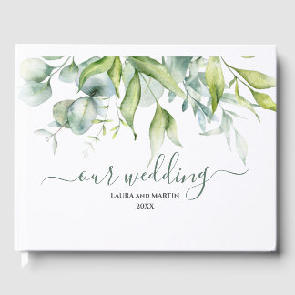 Eucalyptus greenery elegance fresh design guest book