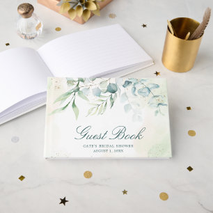 Eucalyptus Greenery Elegant Bridal Shower Guest Book