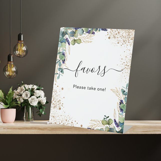 Eucalyptus greenery elegant favour sign (Creator Uploaded)