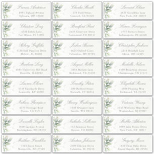 Eucalyptus Greenery Elegant Guest Address