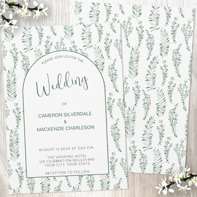 Eucalyptus Greenery Elegant Wedding Invitation (Creator Uploaded)