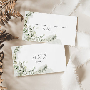 Eucalyptus Greenery Elegant Wedding Place Card